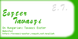 eszter tavaszi business card